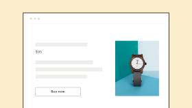 Example of a product page with a watch for sale