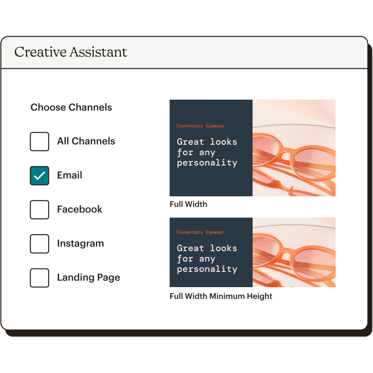 Choose Channels Publish Email Creative Assistant Abstract UI Static