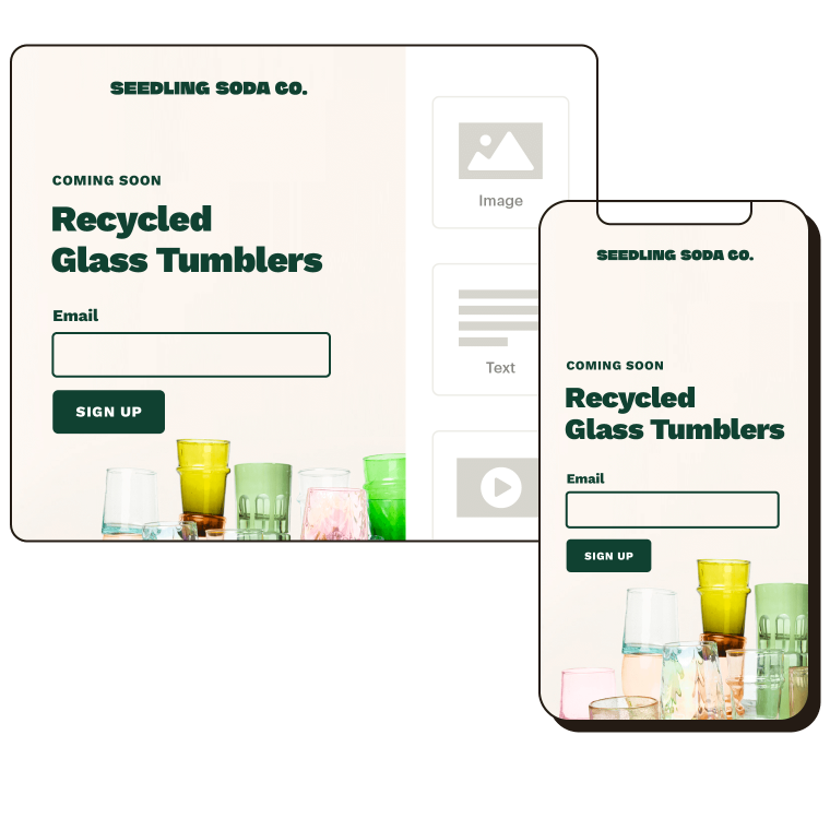 Recycled glass tumblers