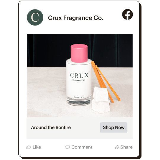 Example of a single-image Facebook ad that includes a shop now button