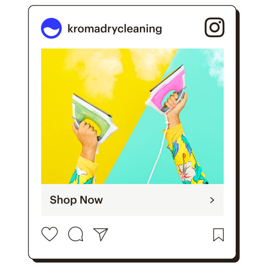 Example of an Instagram ad that reads shop our spring collection.