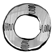 Illustration of a circular float