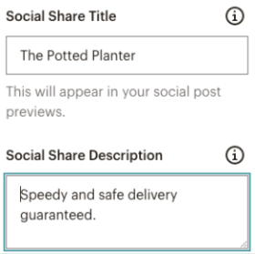 Social Share Title & Description
